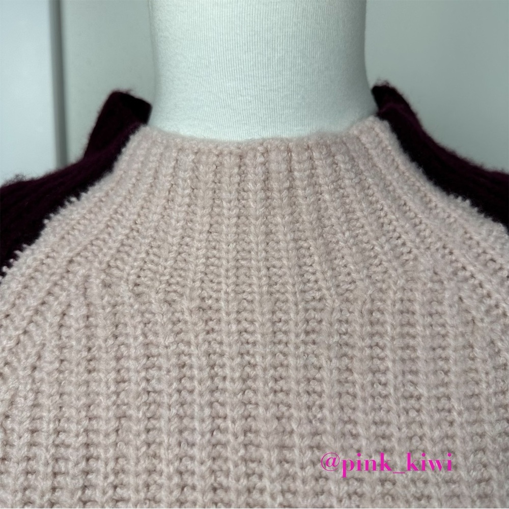 🆑 Express Colorblock Mock Neck Shift Sweater Dress - Picture 4 of 12